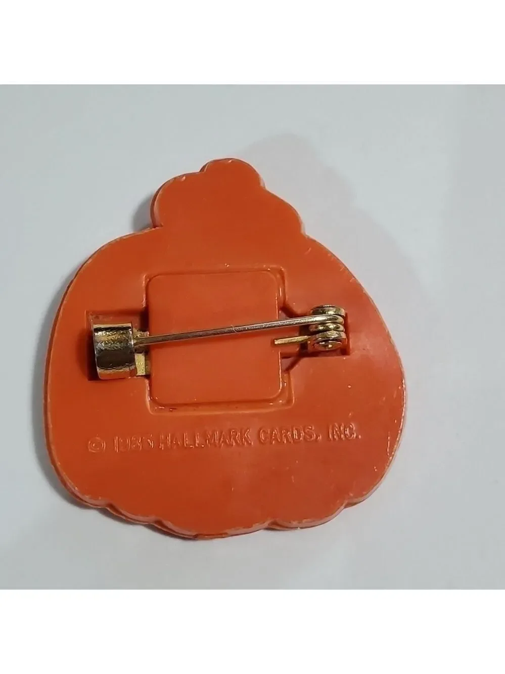 Vtg lot of 2 pinback pins brooches Halloween Pumpkin Hallmark